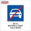 B-21 MOTORLU TAŞIT YOLU SONU