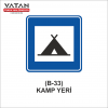 B-33 KAMP YERİ LEVHASI