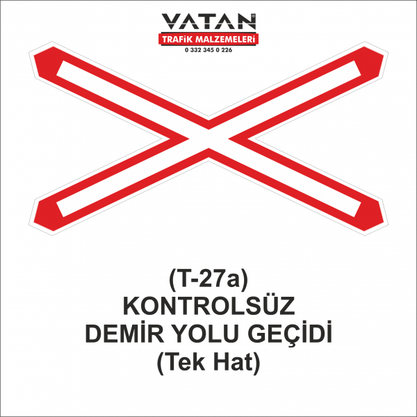 T-27a KONTROLSÜZ DEMİRYOLU GEÇİDİ (Tek Hat)