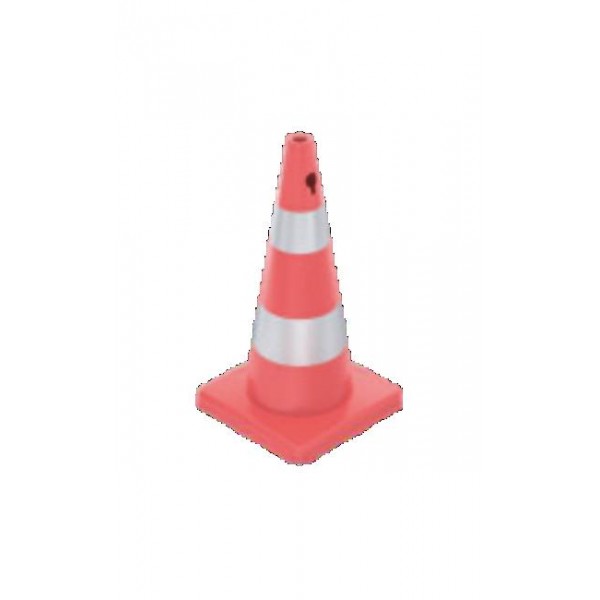 73 cm PVC Trafik Konisi (Çift reflektifli) - Dörtgen