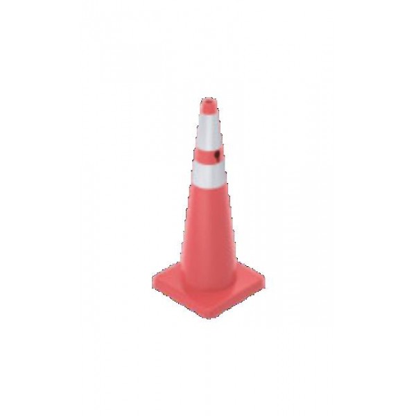 93 cm PVC Trafik Konisi (Çift reflektifli) - Dörtgen