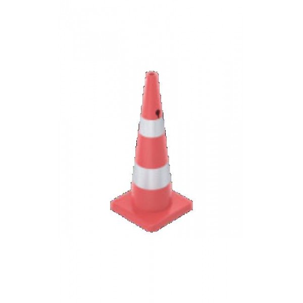 93 cm PVC Trafik Konisi (Çift reflektifli) - - Dörtgen