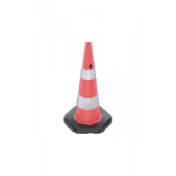 93 cm Ağırlıklı PVC Trafik Konisi (Çift reflektifli)